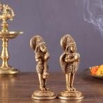 Brass Garuda & Hanuman Pair 4" | Divine Statues | Devotion, Strength & Service | 600g Intricate Handcrafted Idols | Home Temple Spiritual Decor | Jaipurio